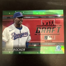 2022 Bowman Chrome Draft Night Kumar Rocker #BDN-10 Green Refractor /99 (RC)