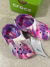 Crocs Children's Classic Glow Marbled Clog T Size C7