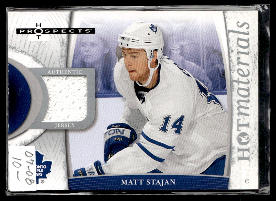 2007-08 Fleer Hot Prospects Materials Matt Stajan Toronto Maple Leafs #HM-MS