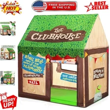 Imaginative Clubhouse Tent for Kids: Spacious Indoor Playhouse with Roll-Up Door
