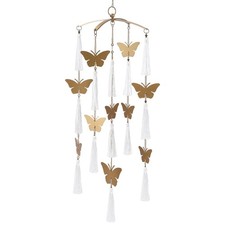 Butterfly Crib Mobile Handmade Brass Ceiling Hanging for Baby Nursery Girls B...