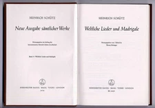 1970 Schütz: Secular Songs and Madrigals. (80133AB)