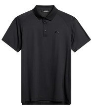 J. LINDEBERG TECH HYBRID POLO MEN'S MEDIUM BLACK GOLF NEW NWT