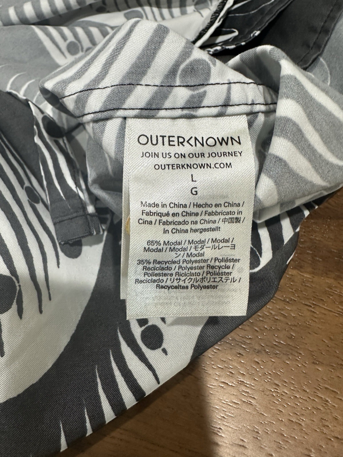 Outerknown Men’s Large Backyard Button Up Shirt, … - image 6