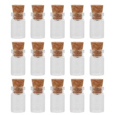 100Pcs Small Glass Bottles with Cork Stoppers Reusable for DIY Crafts Storage