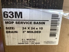 NEW Mustee 63M Mop Service Basin 24 in W x 24 in L x 10 in H C14