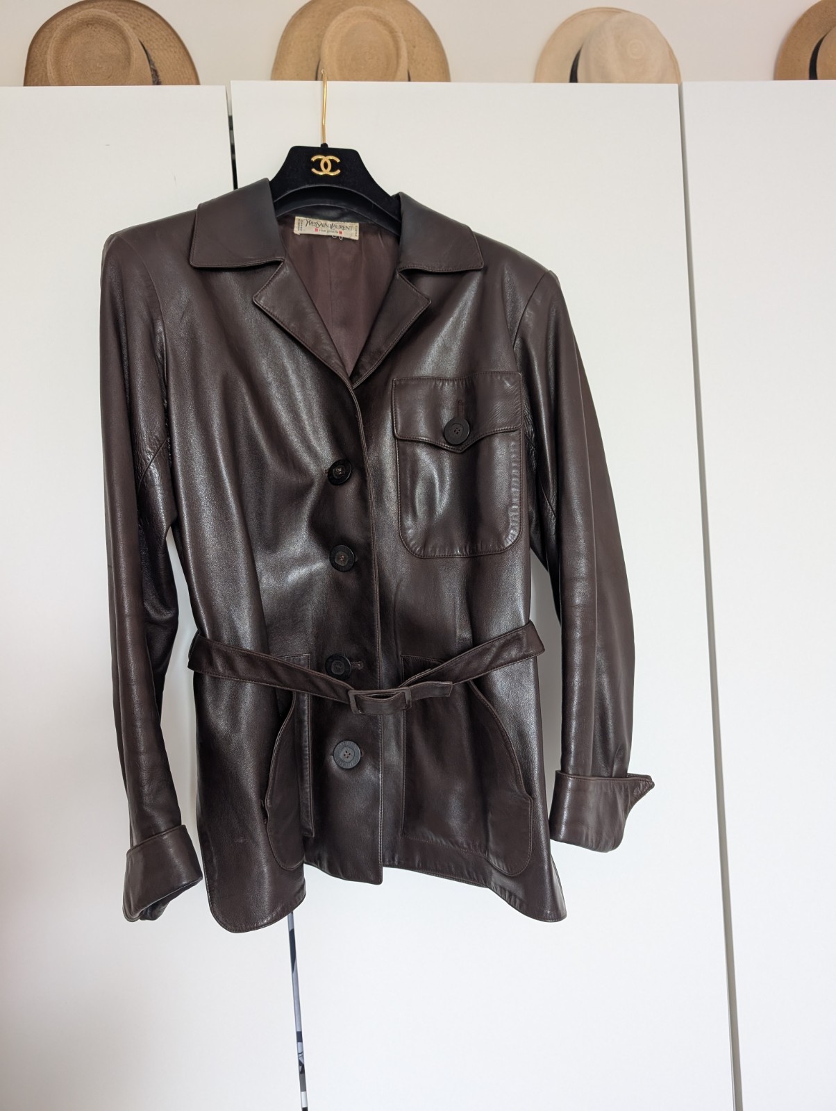 Vintage Yves Saint Laurent Rive Gauche Lambskin Leather Jacket