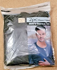 Mens UltraSoft Polyester/Spandex Thermal Top & Bottom Long John Underwear Set Sm