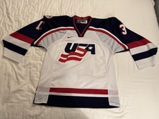 Vintage! Nike 2002 Team USA Olympic Hockey Jersey #13 Medium 🇺🇸 🏒🥅