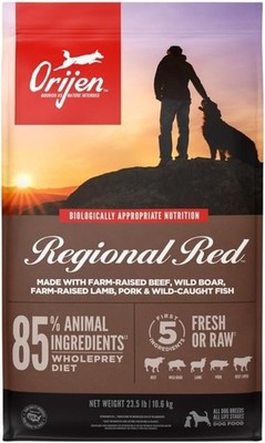 ORIJEN Regional Red Grain Free Premium Dry Dog Food Fresh Raw Ingredients 23.5lb