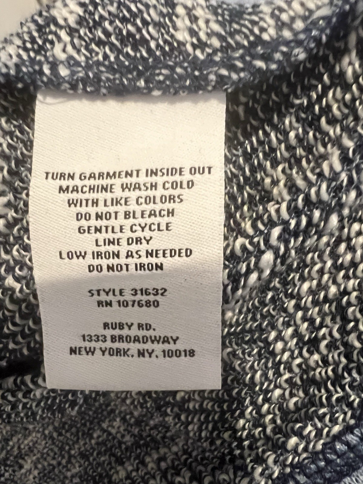 Ruby Rd Blue Metallic Stripe Full Zip French Terr… - image 4