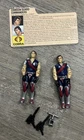 Vintage GI Joe Figures 1985 Crimson Guard Twins (Xamot And Tomax)W/ FILE WEAPONS