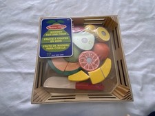 MELISSA DOUG WOODEN CUTTING FRUIT 17 PIECE SET