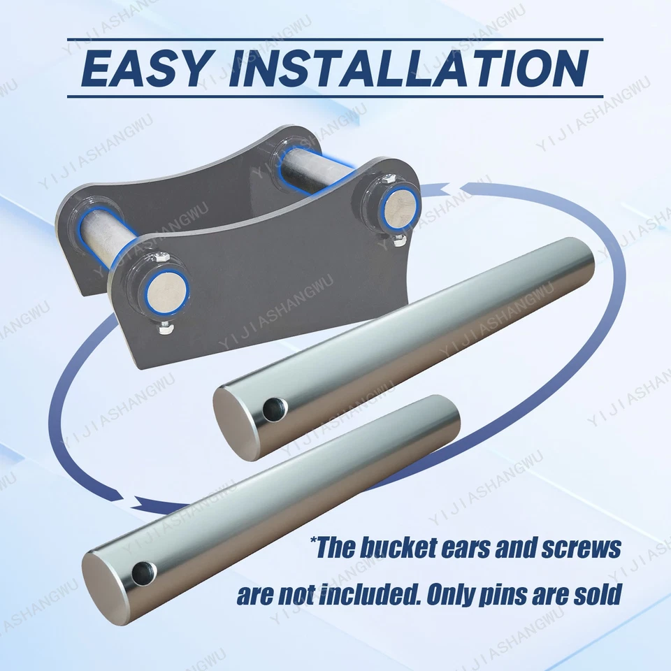 2 pinos para John Deere Kubota estojo IH caterpillar balde 45 mm x 13 polegadas - Imagem 4 de 4