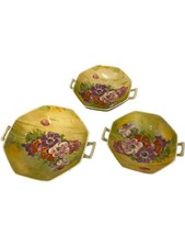 Royal Winton Floral Handled Bowls Set of 3 Ceramic, Vintage Design - Z#9008