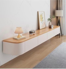 160cm Floating TV Stand Wall Mounted Shelves with Door Media Console Cabinet