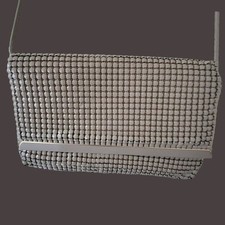 Vintage Mesh Purse Taupe Alumesh Handbag Clutch