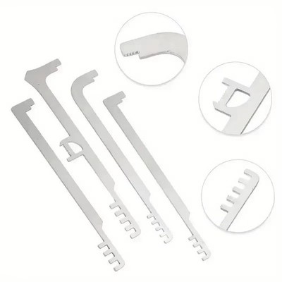 15 IN 1 Stainless Steel Tension Wrench Lockpick Rake Tools Practical Lockpick