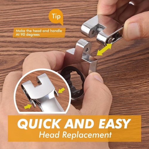 COTOUXKER Flex Head Ratcheting Wrench Set, 8-19mm Ratchet Set Silver - Picture 5 of 7