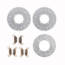 Brake Rotors and Brake Pads for Polaris Sportsman 400 2011 2012 Front and Rear