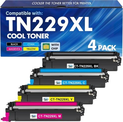 Compatible Brother TN229XL Toner 4 Pack for MFC-L3780CDW HL-L3280CDW #R039