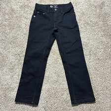 BOYS JEANS WONDER NATION Size 6 Color Black Straight Zip With Pockets NWOT