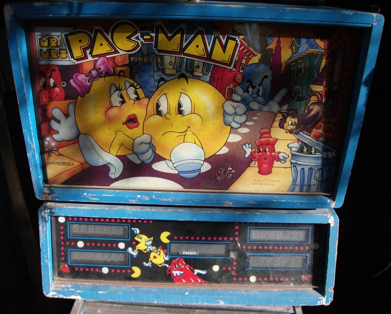 Project Bally Mr & Mrs Pac-Man pinball machine. Includes two CPU boards and legs