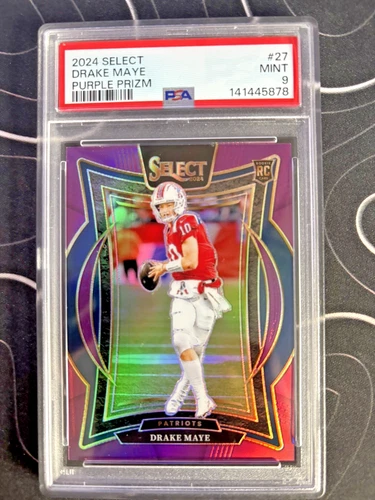 2024 Select - DRAKE MAYE ROOKIE - Purple Prizm /75 - PSA 9
