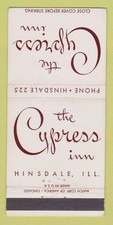 Matchbook Cover - Cyrpess Inn Hinsdale IL 30 Strike