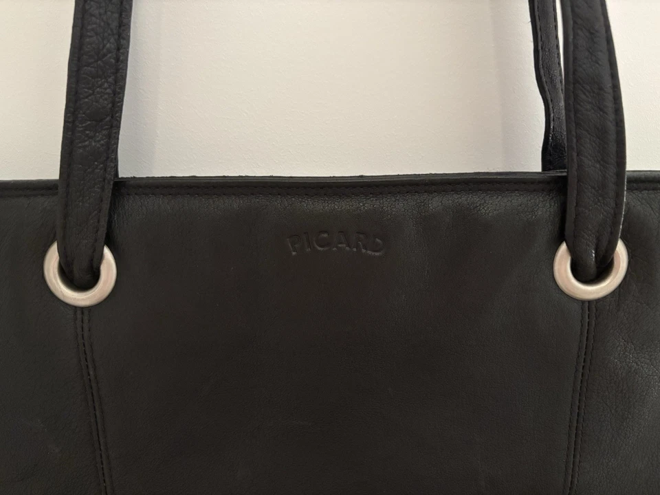 Nuevo Picard Monedero/Bolso de Cuero Negro con Bolsa para el Polvo - Reg #1074394 Foto 4 de 4