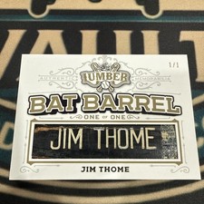 2024 Leaf Lumber Kings Baseball  Game Used Jim Thome Nameplate Bat Barrel #1/1