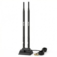 WiFi Antenna 9dBi 2.4/5.8GHz RP-SMA Connector with Magnetic Base 4ft Extensio...