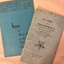 Vintage Masonic Eastern Star Mini-Library Instructive By-Laws Omega Chapter No25