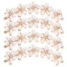 20pcs Mini Flower Hair Barrettes, Small Metal Hair Clip for Kids
