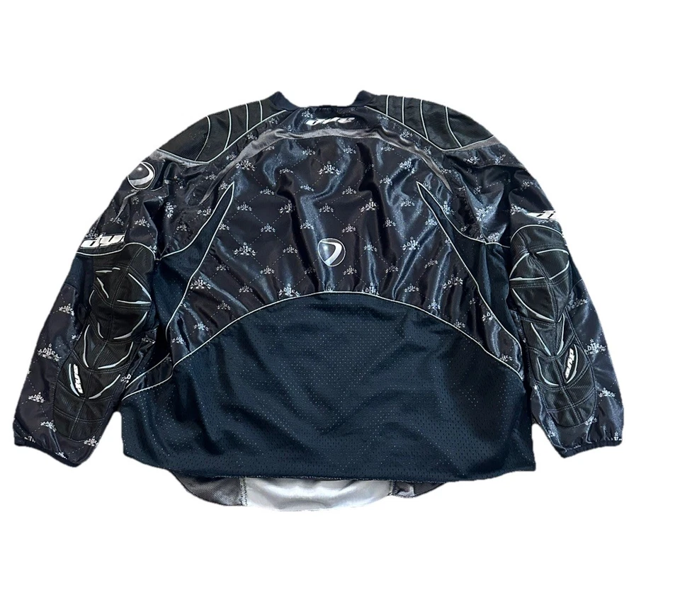 Camiseta deportiva de paintball profesional vintage años 90 tinte para hombre 2XL negra gris acolchada Foto 2 de 4