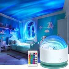 Northern Lights Projector, Rechargeable 16 Color Aurora Night Light 1P