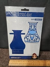 NEW Tattered Lace Metal Cutting Dies S Weightman VIOLET HAZE VASE 470040 emboss