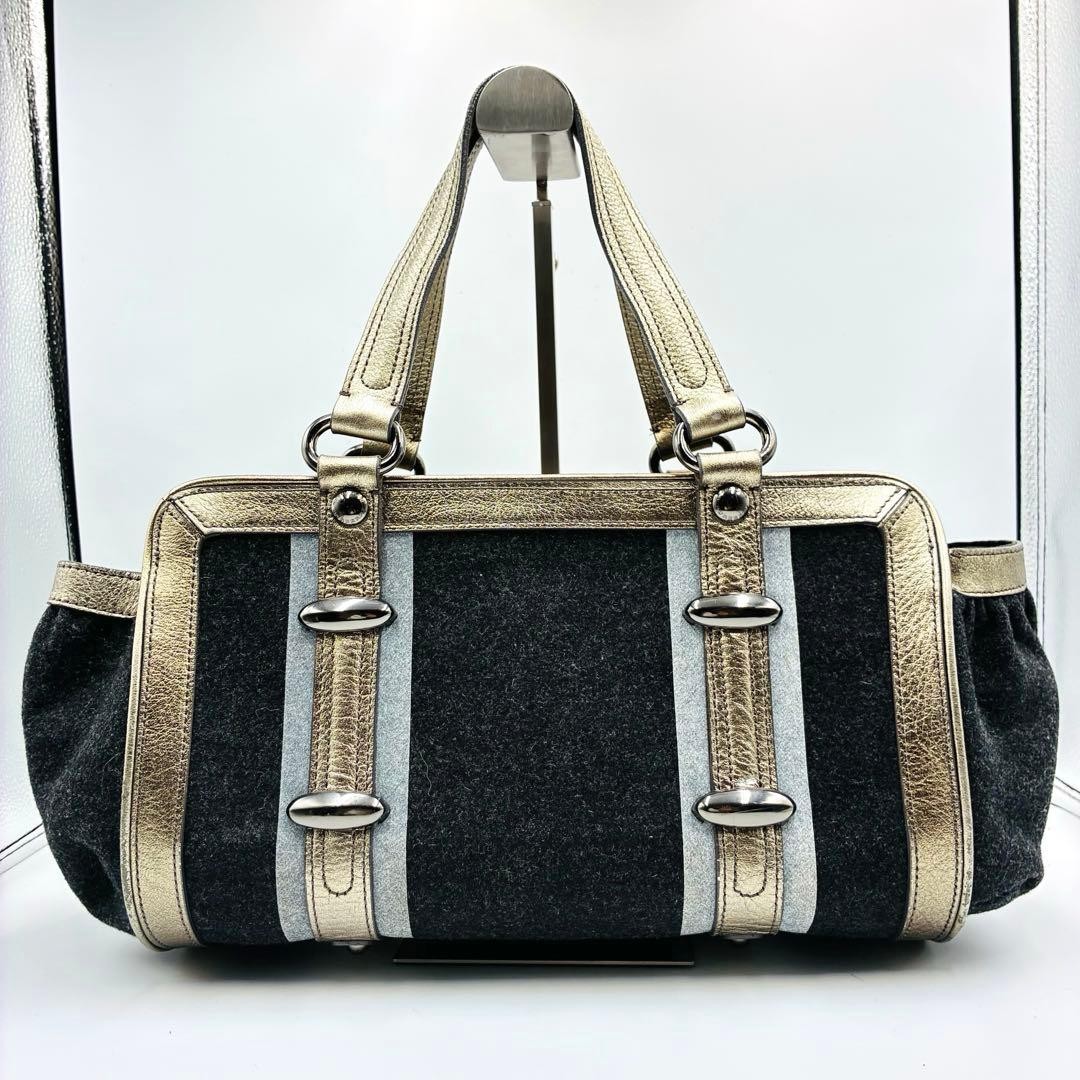Authentic Burberry Blue Label Handbag Y2K Wool Vintage archive