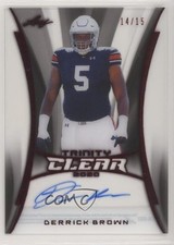 2020 Leaf Trinity Clear Auto Red Foil 14/15 Derrick Brown #CA-DB2 Auto 8em