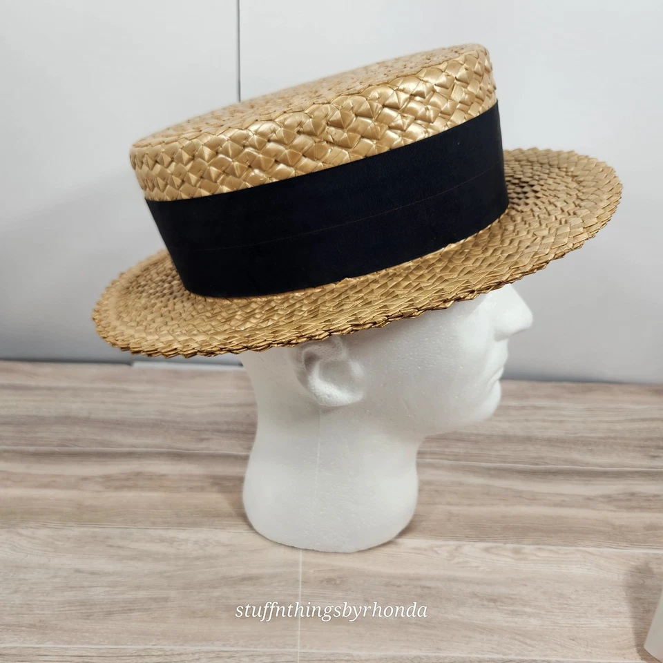 Vintage 1920s-40s Stetson Special Boater Hat John B Stetson Co Atlanta - Image 3 of 4