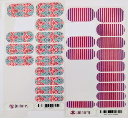 Jamberry Nail Wraps Multicolor Half & Partial Sheets INCOMPLETE - Picture 5 of 5