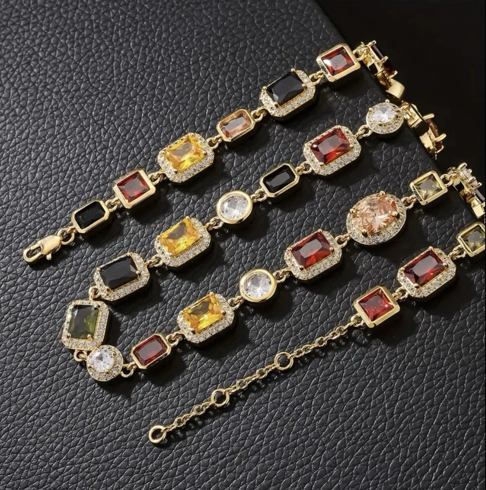 Collar de múltiples piedras preciosas de 20 pulgadas - oro Foto 4 de 4