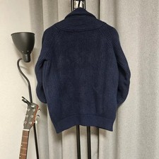 Pruey Navy Shawl Collar Cardigan - 40 Size