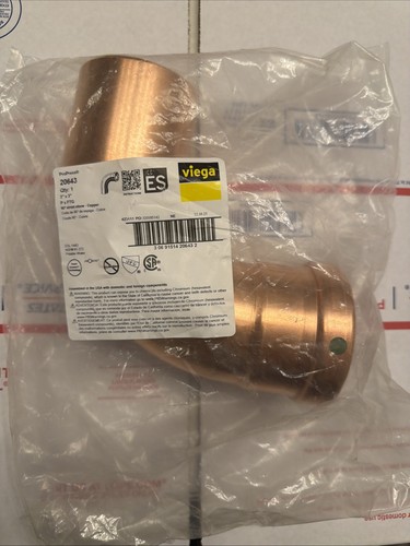 3” Viega 20643 ProPress Elbow Street 90° FTG X P Model 0916.1XL Copper Pipe