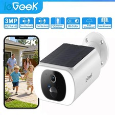 ieGeek 2K/3MP WiFi Überwachungskamera Outdoor kabellos, Solar Außenkamera, Solar