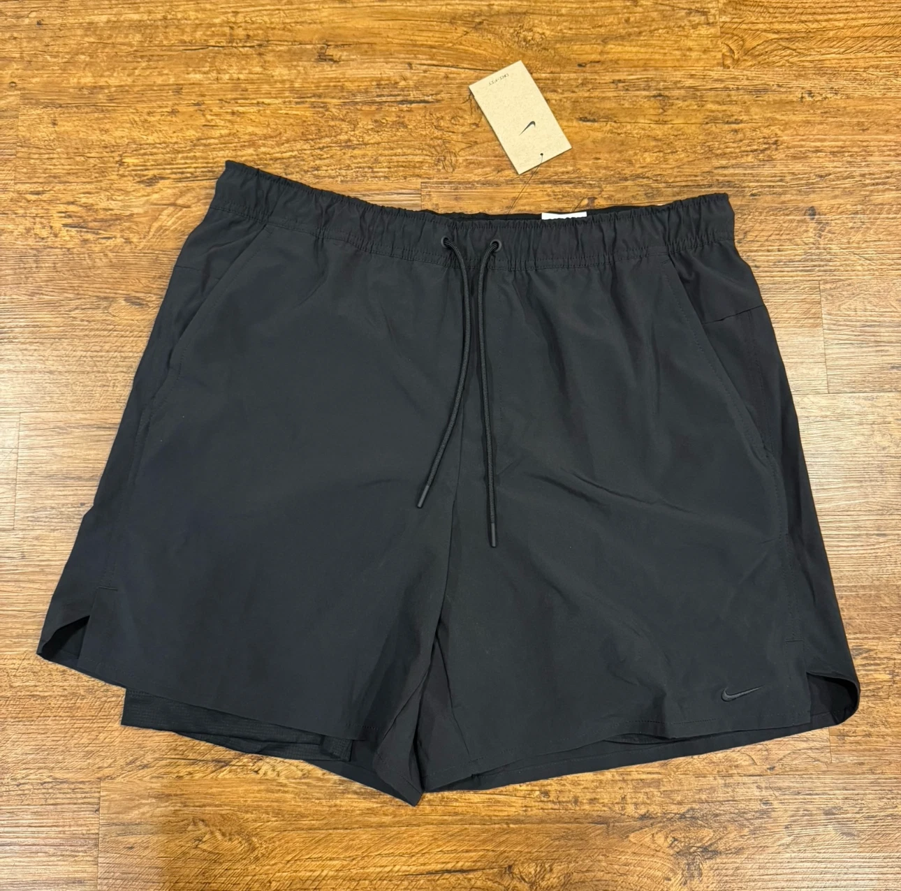 Nike Black Performance Running Lined Unlimited 2-in-1 Versatile Shorts Men's XL