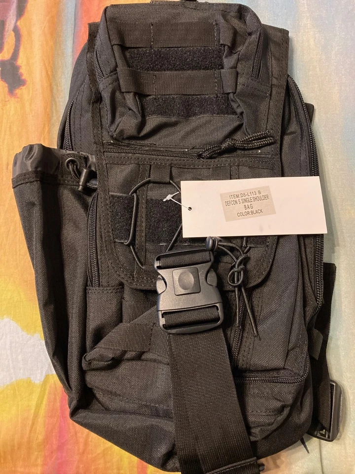 DEFCON 5 TACTICAL SINGLE SHOULDER BAG BLACK - Immagine 2 di 4