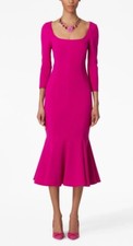 Carolina Herrera Peplum Midi Dress Size 14