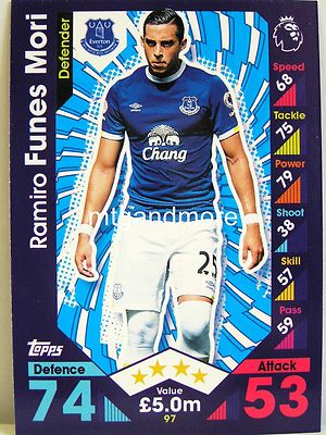 Match Attax 2016/17 Premier League - #097 Ramiro Funes Mori - Everton