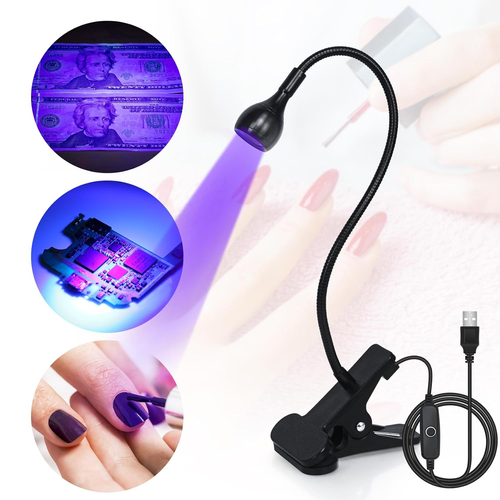 Lámpara de uñas UV - Luz UV para uñas de gel, Lámpara LED de curación con flash de cuello de cisne para uñas, - Imagen 6 de 12